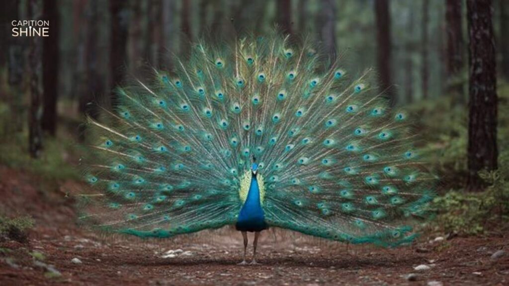 Nature-Inspired Peacock Captions