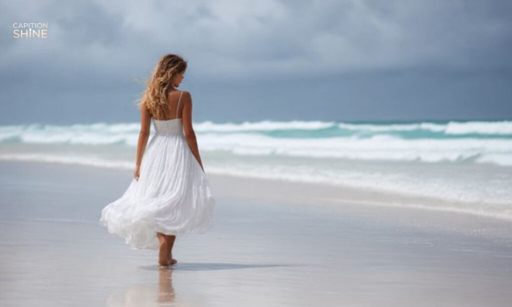 Beach White Dress Captions