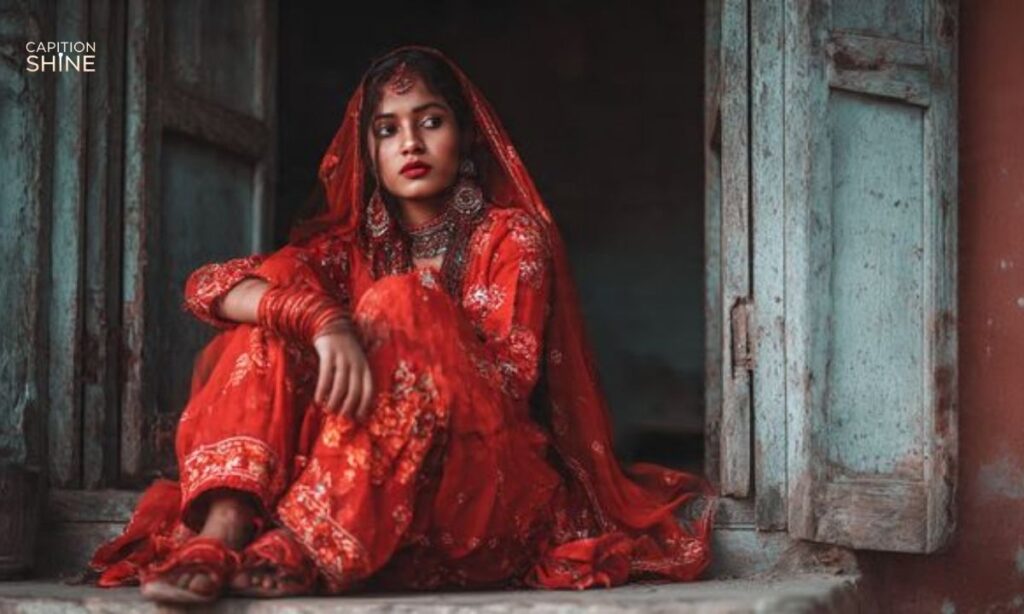 Caption for Traditional Wear for Girl