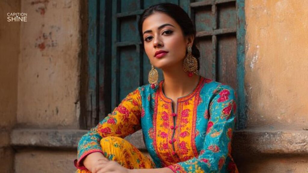 Captions for Traditional Look for Girl