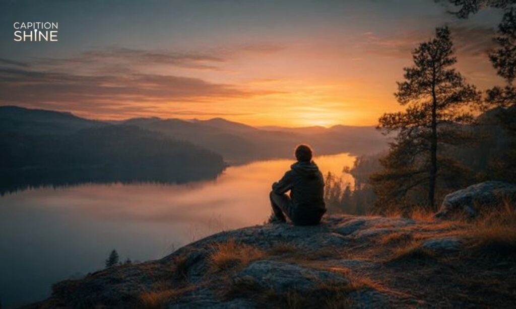 Contemplative Alone Captions