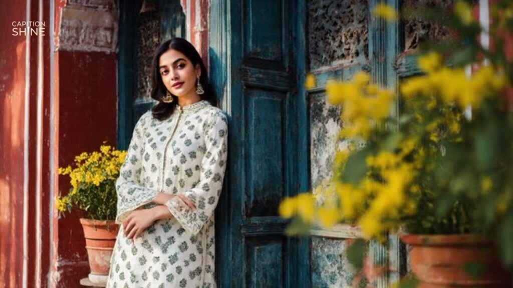 Elegant Kurti Captions for Festive Occasions