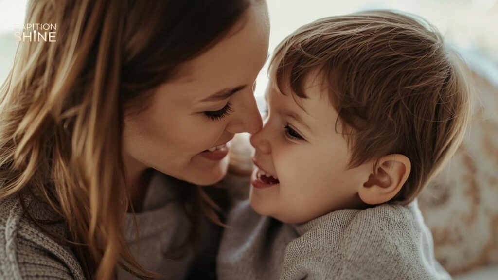 Engaging Mother Son Captions