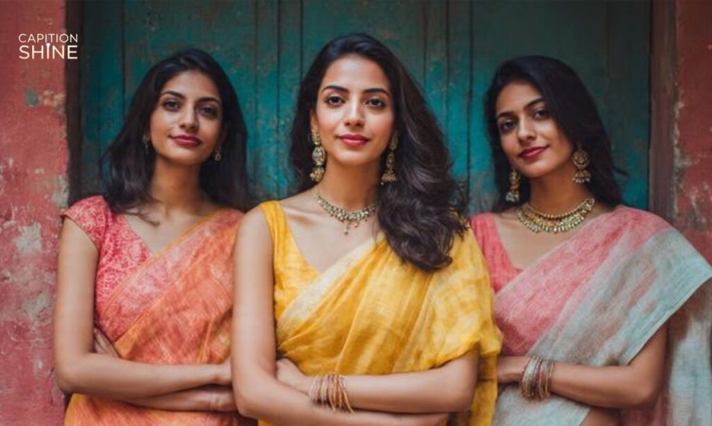 Inspirational Saree Captions For Confident Women