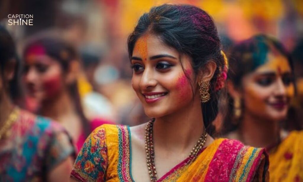 Saree Captions for Festivals