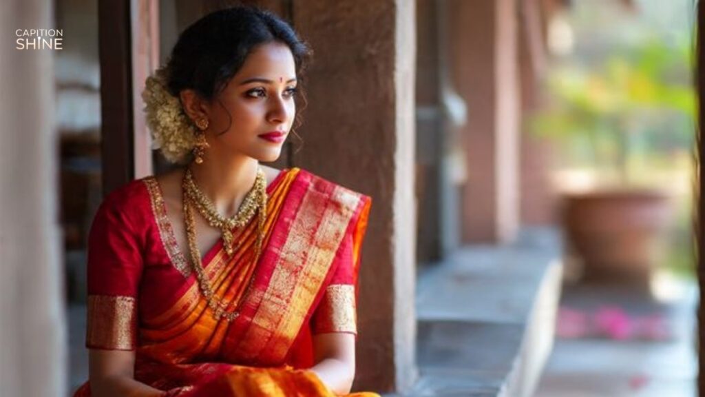 Saree caption in Marathi attitude