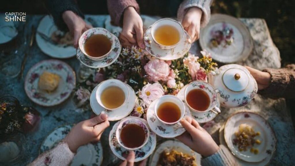 Tea Gathering Group Photo Captions for Instagram