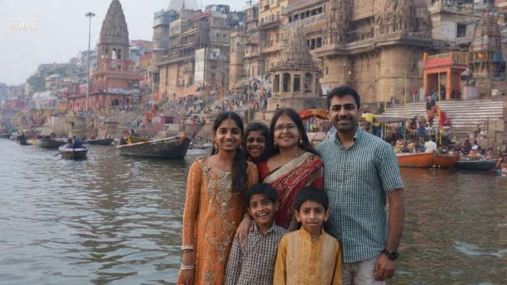 Captions for Varanasi Trip with Family