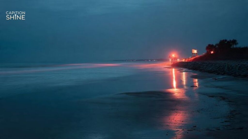 Night Beach Captions